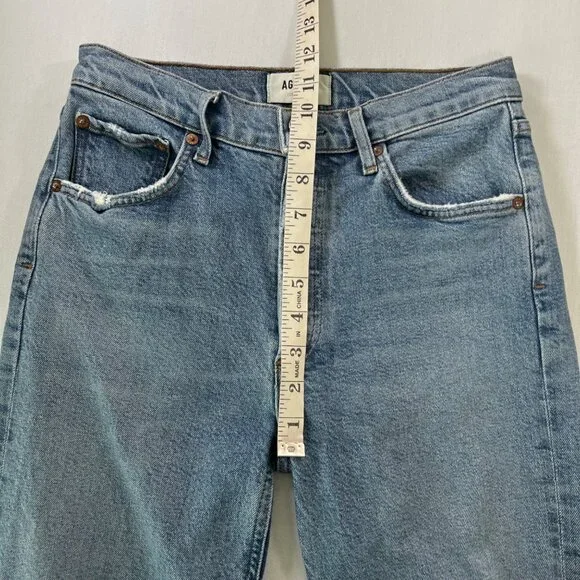 AGOLDE Riley High Rise Straight Crop Jeans in Whiplash Size 25 - Picture 10 of 13